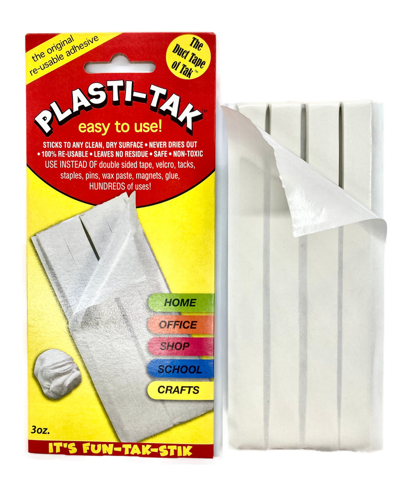 PLASTI-TAK Putty 3oz Very Adhesive NON Drying  Always Reuseable!!