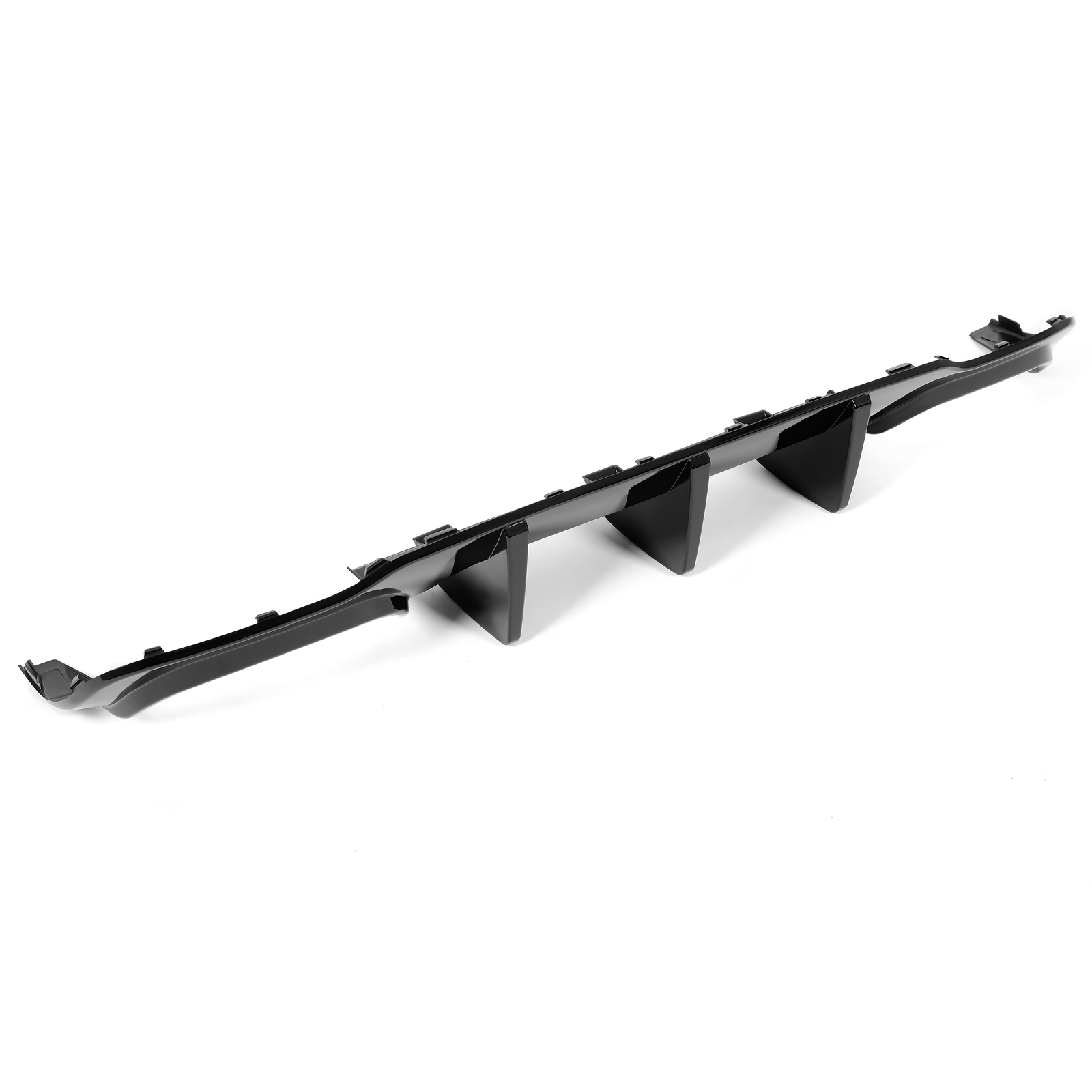 For Mercedes W204 C250 C300 C350 C63 AMG 2012-14 Gloss Black ABS Rear Diffuser