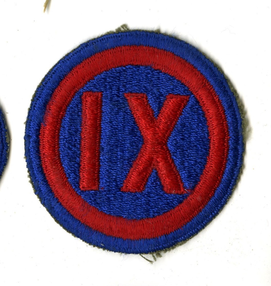 IX Corps White Back Patch WWII Vintage Pacific Theater