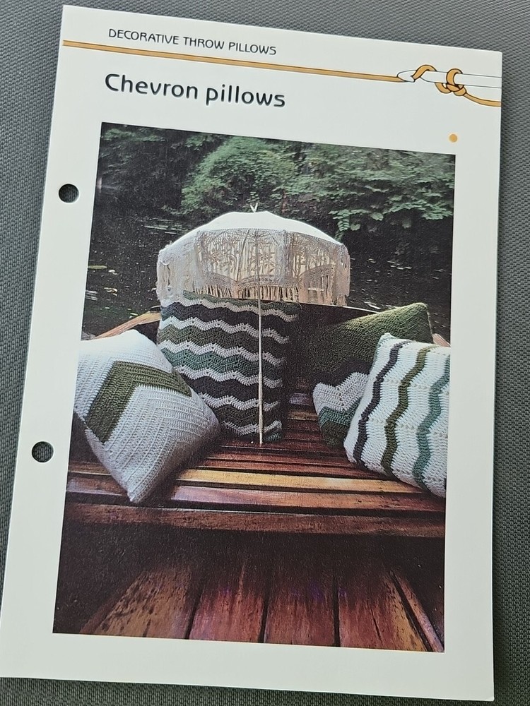 Marshall Cavendish Chevron Pillows  Crochet Pattern