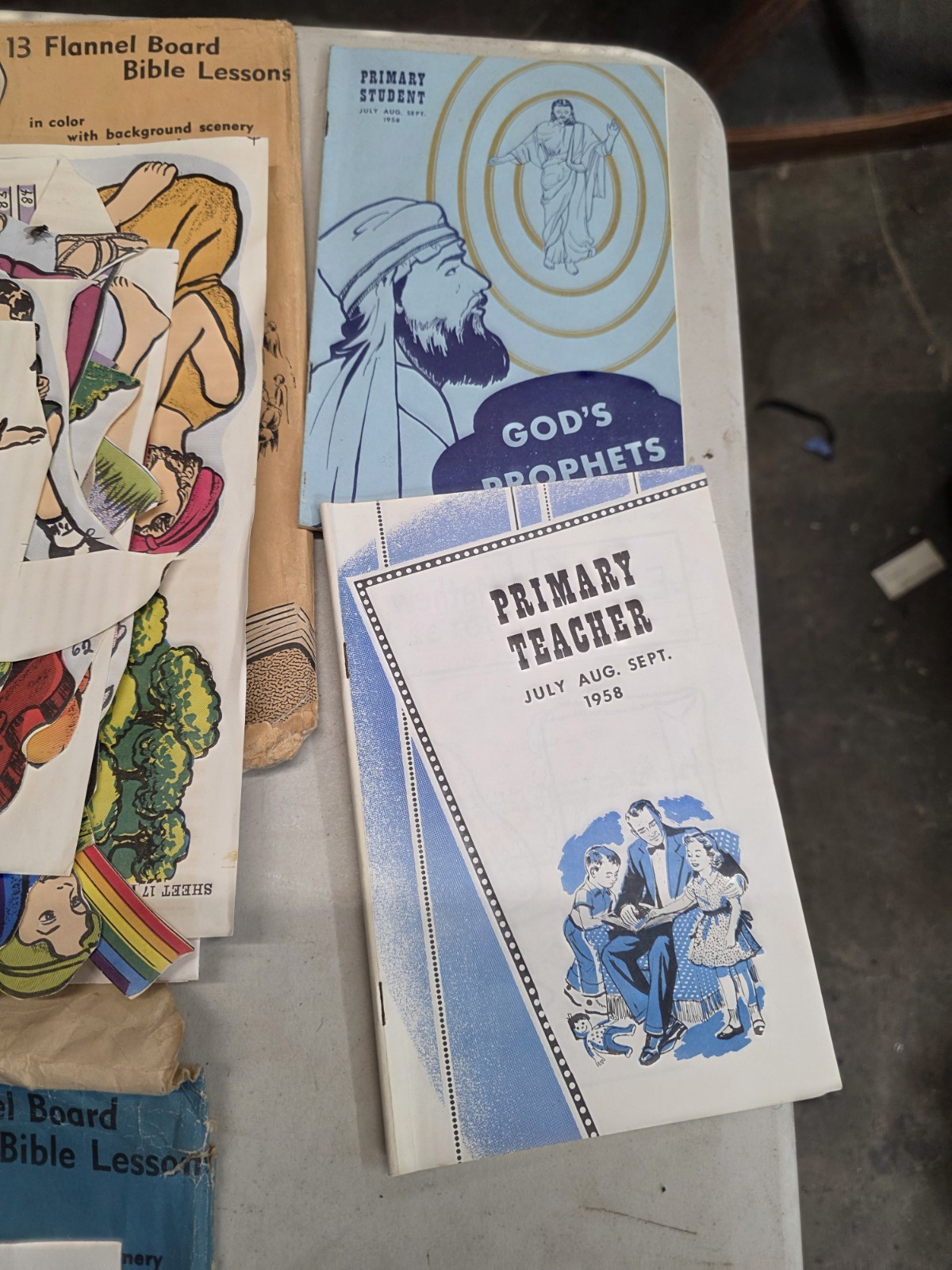 Vintage Flannel Board Bible Lessons Pictoart + 5 Sets Homeschool Lot Church