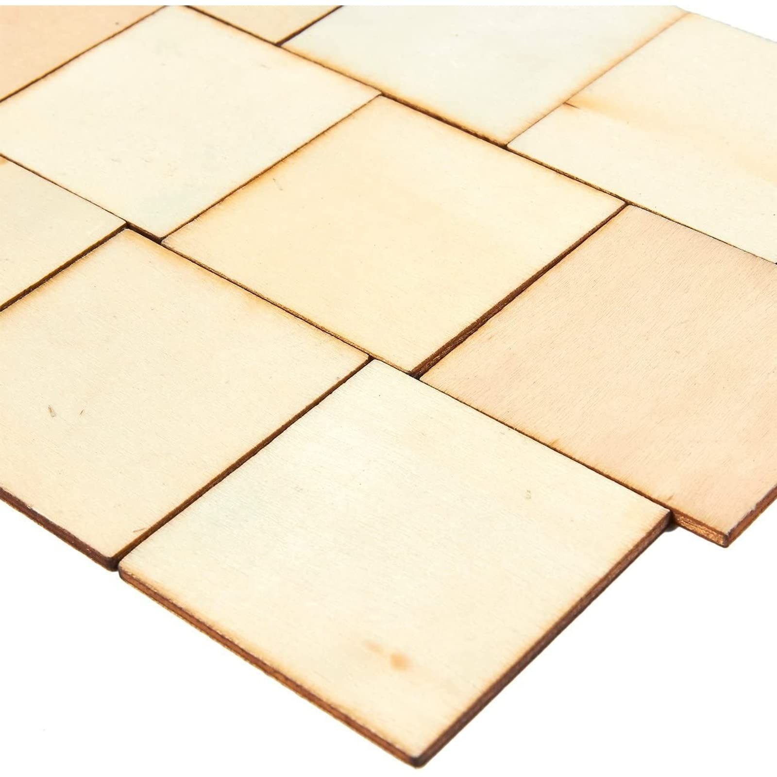 Juvale Wood Squares for Crafts - 60 Pack, 2 x 2 60 2 x 2 Inches, 2 X 2