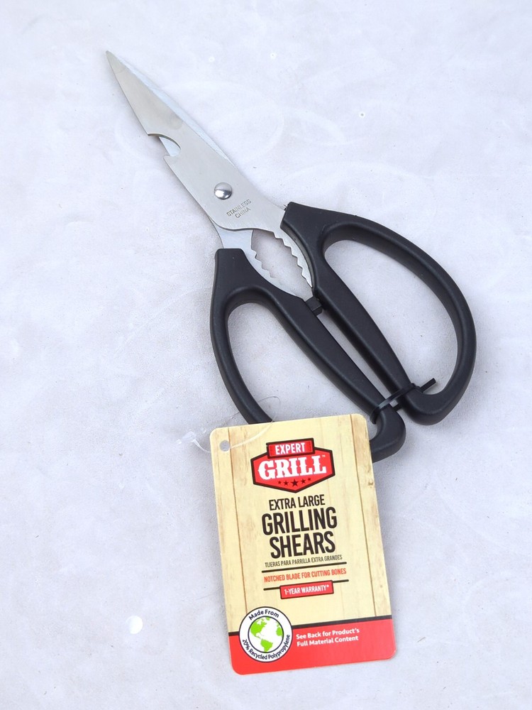 Multi-Function GRILLING SCISSORS/SHEARS, Heavy Duty, JUMBO Size/Large Hands, NEW
