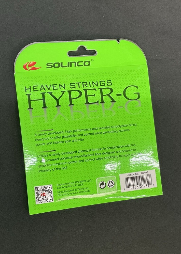 Solinco Hyper G 16 Gauge Tennis String 3 Pack