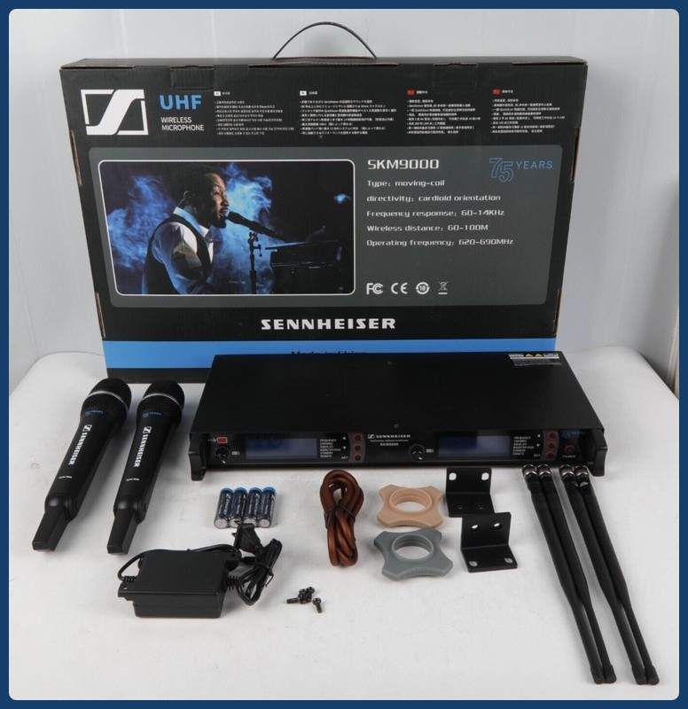 NEW Sennheiser SKM 9000 Dual Wireless Microphone Set Vocal Pro Audio