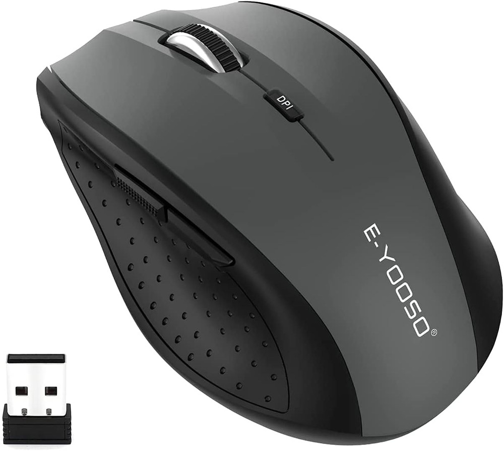 Wireless Mouse 2.4Ghz with USB Receiver | 4800 DPI 6-Button Portable Mouse