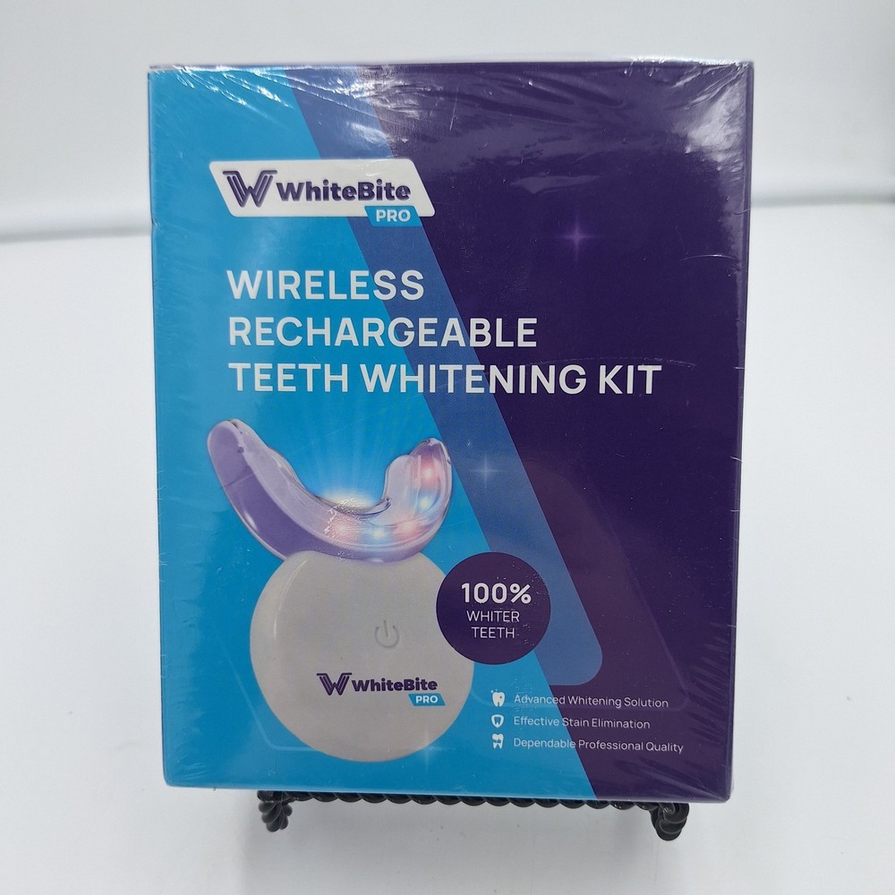 WhiteBite Pro Teeth Whitening Kit LED Light NEW SEALED