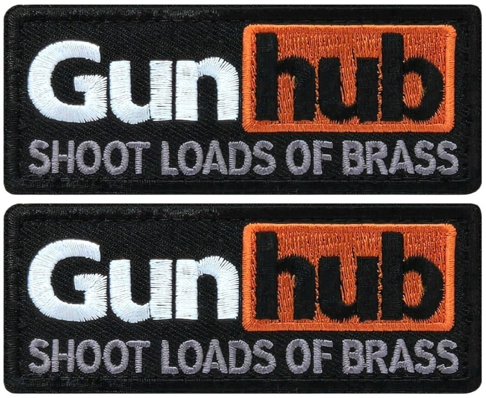 2nd Amendment 2A Gun Hub Funny Morale PATCH  | 2PC - Hook Back 3.5"x 1.25"