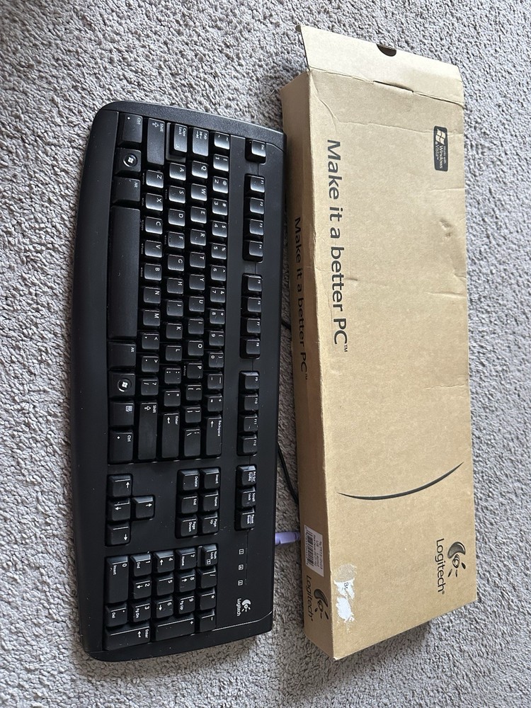 Logitech Keyboard and Mouse Set New with Box Never Used Black
