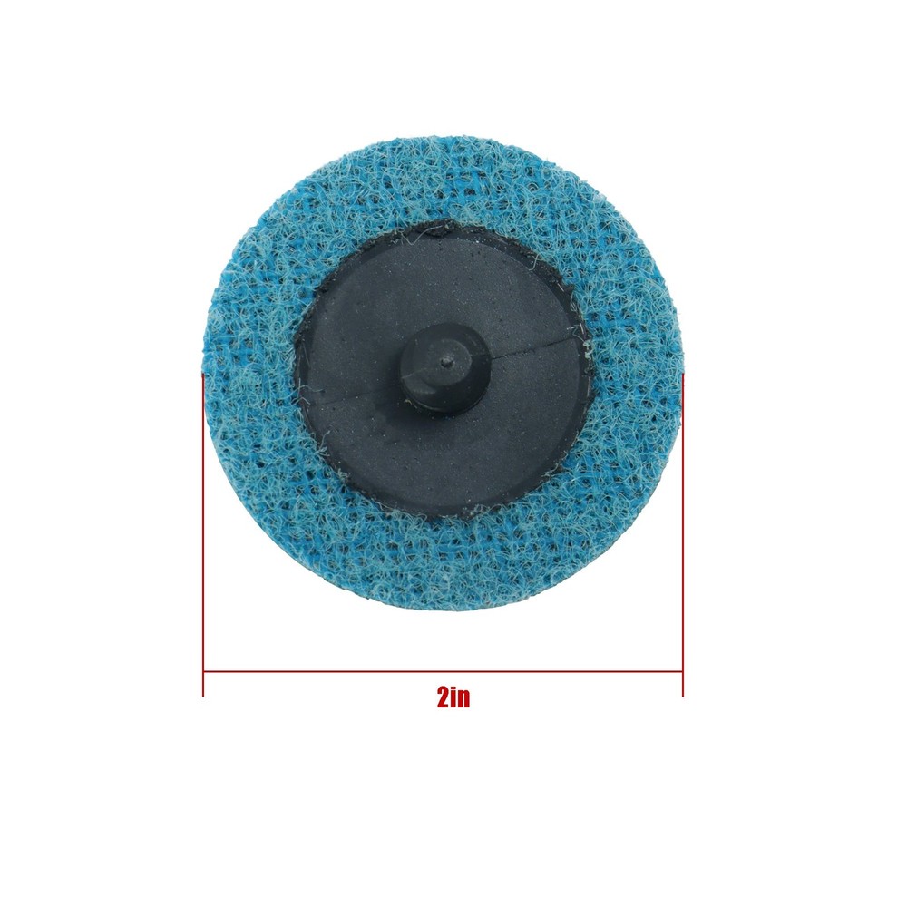 25 Pcs 2" Blue Fine Prep Pad Discs Surface Conditioning Quick Change Discs