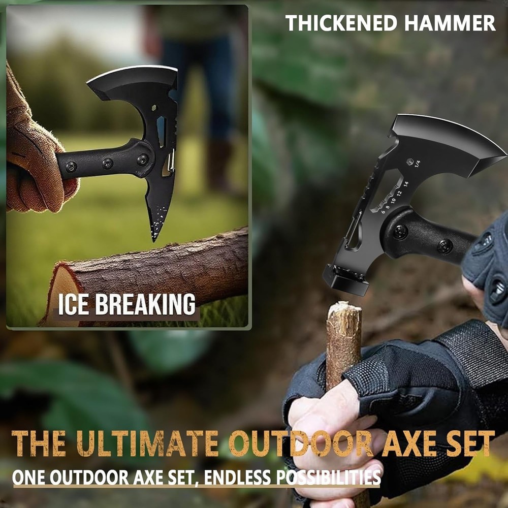 Camping Axes Wood Separator Multipurpose Tomahawk Tactical Hatchet W/ Sheath