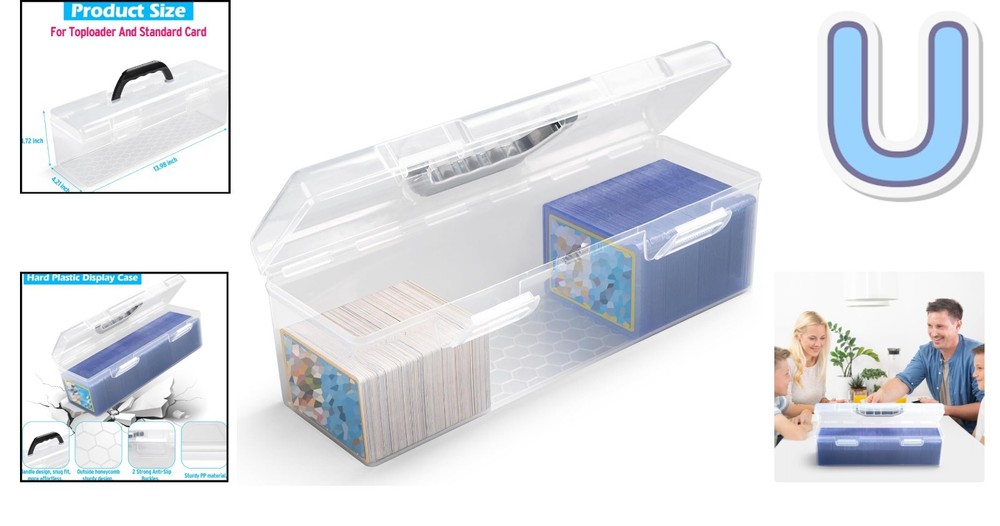 Versatile Trading Card Storage Container – Built-in Handle for Easy Transport