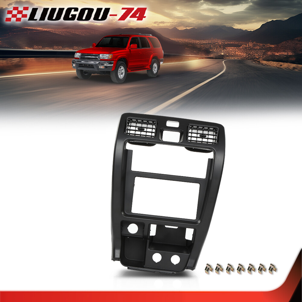 Center Dash Radio Trim Bezel Vents Black Fit For 1999-2002 Toyota 4Runner