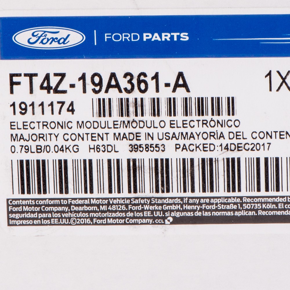 OEM NEW Keyless Remote Control Security System Auto Starter Ford FT4Z19A361A