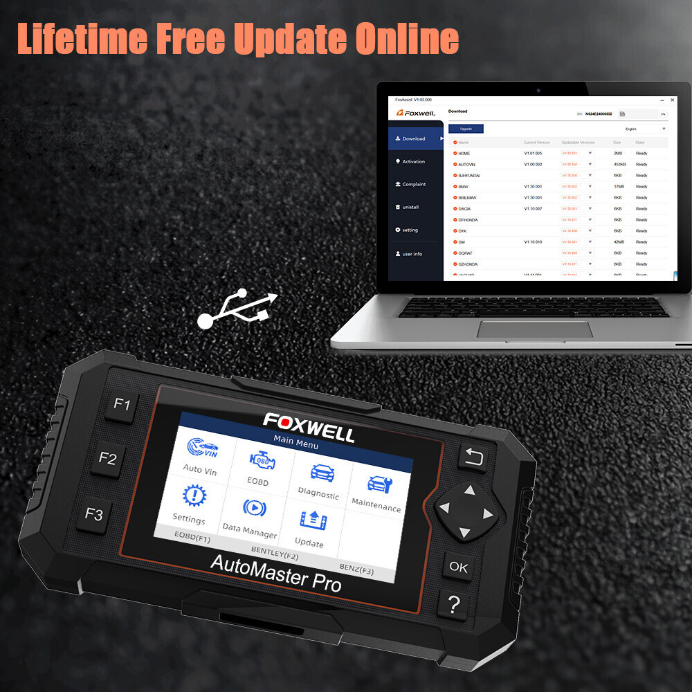 FOXWELL NT614 Elite OBD2 Scanner Auto Diagnostic Car Code Reader Oil EPB Tool US