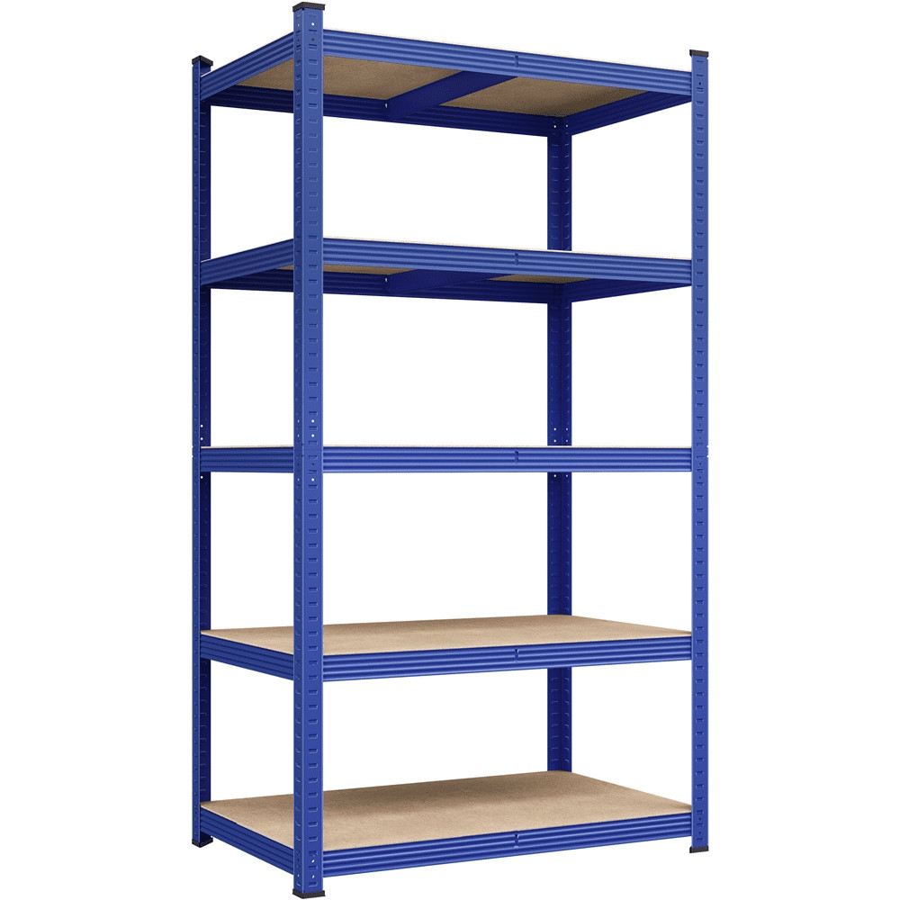 5-Tier Metal Boltless & Adjustable Storage Rack, Black