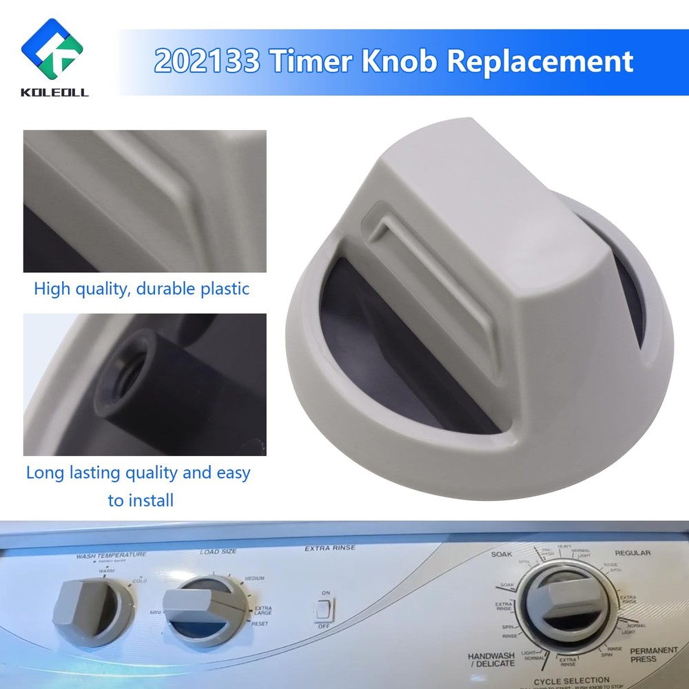 2PC 202133 Timer Knob Compatible with Speed Queen Washer Replace AP5183626