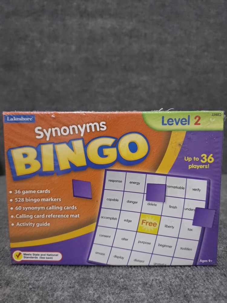 Lakeshore Synonyms Bingo Level 2 Game