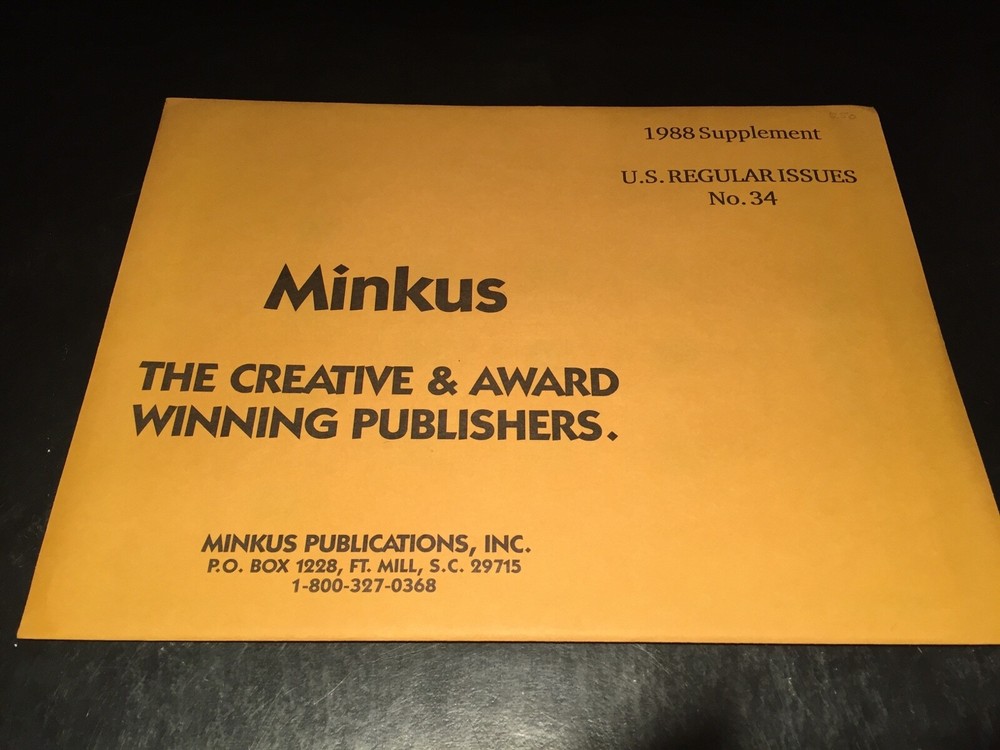 Minkus United States Regular Issues Stamp Album Supplement Pages- 1988