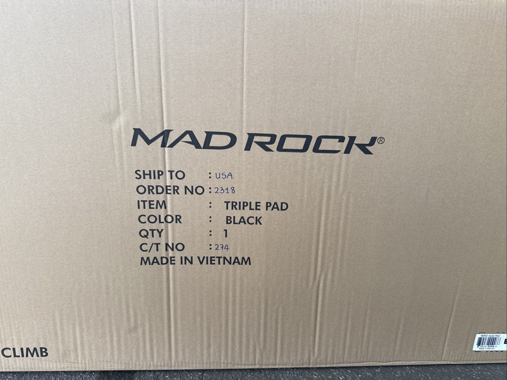 Mad Rock Triple Pad Black, One Size