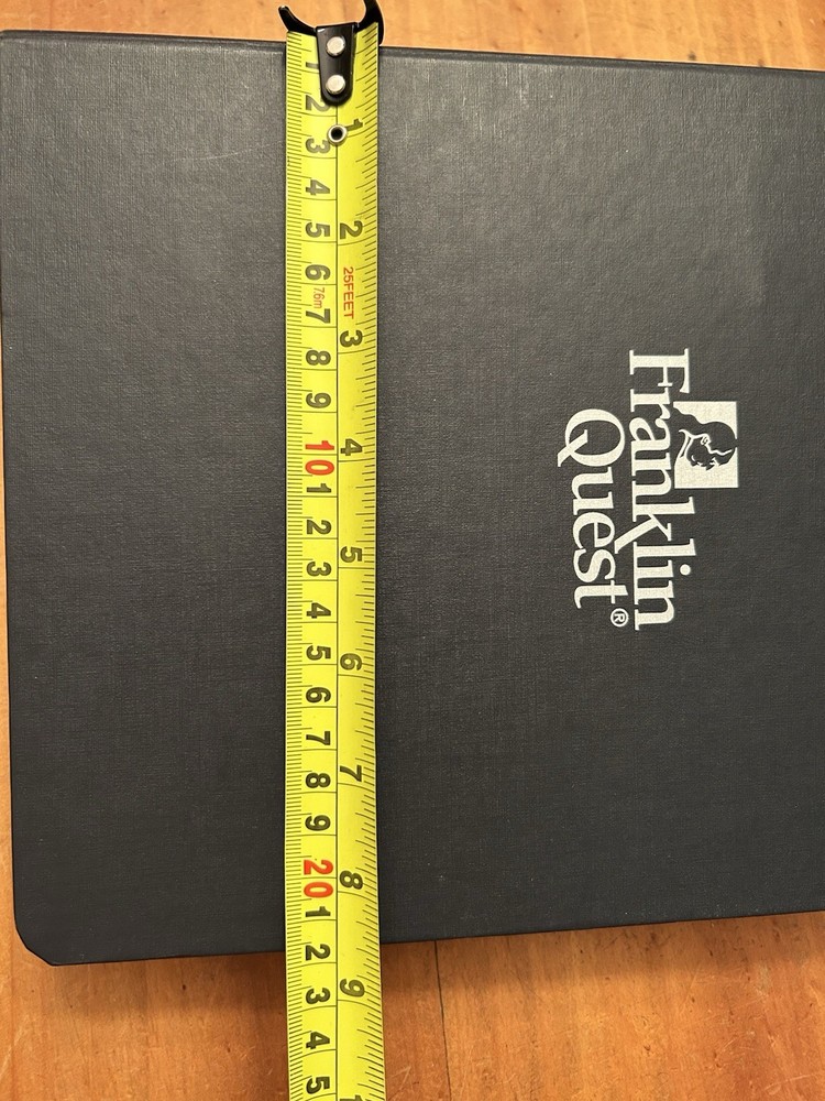 1990s Franklin Quest Planner 3 Ring Binder With Pages