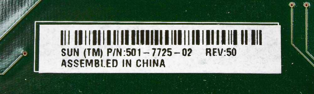 Sun Microsystems 501-7725 Connector Board PATA