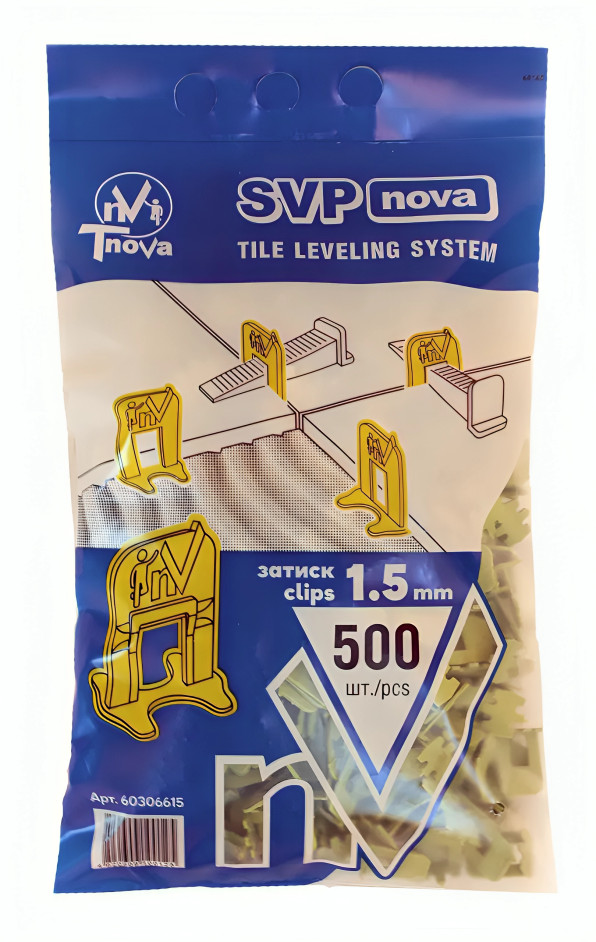 Tile Leveling System Kit 5000 Pieces 1.5mm Spacer Clips "SVP-noVa"