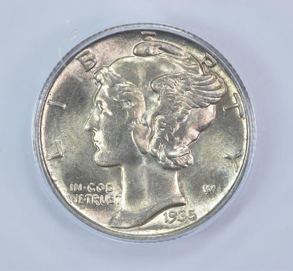 1935 Mercury Dime MS65 FB ICG