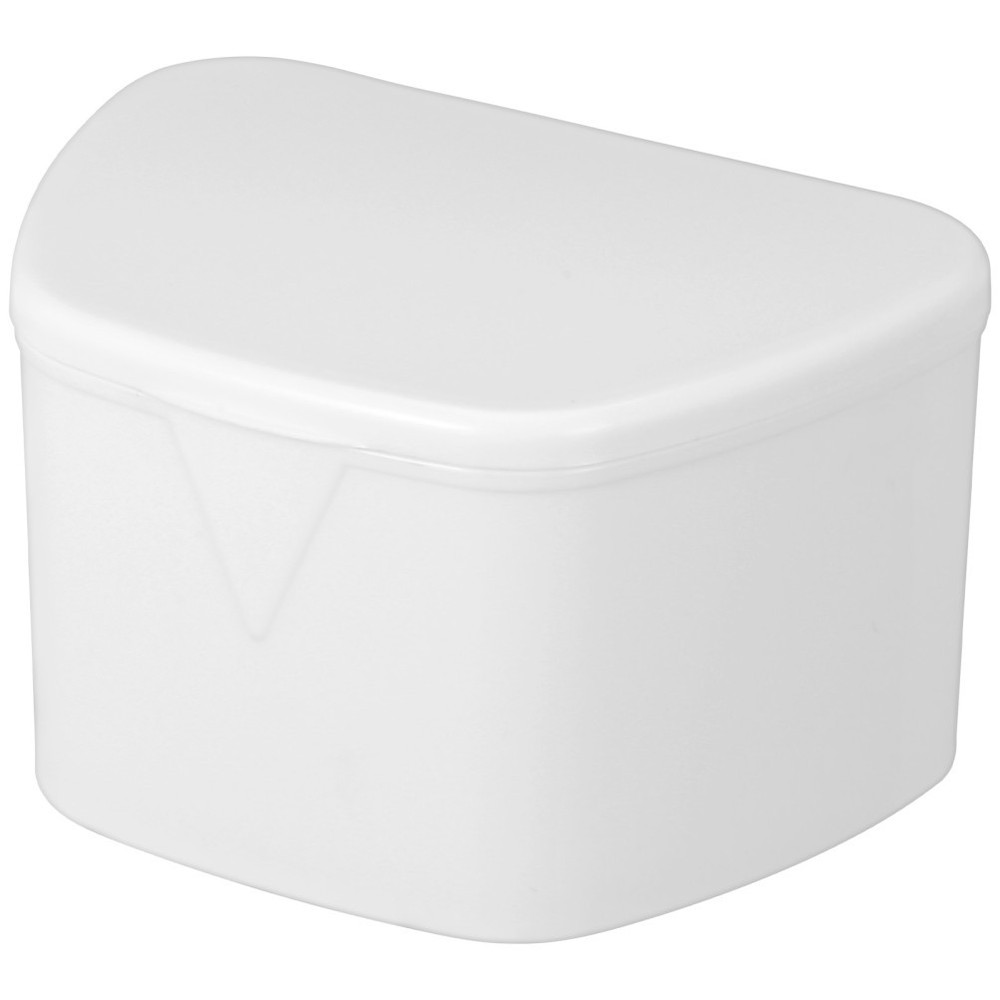 Portable Denture Case Retainer Case Hinged Lid Snaps Mouth Guard Storage Box