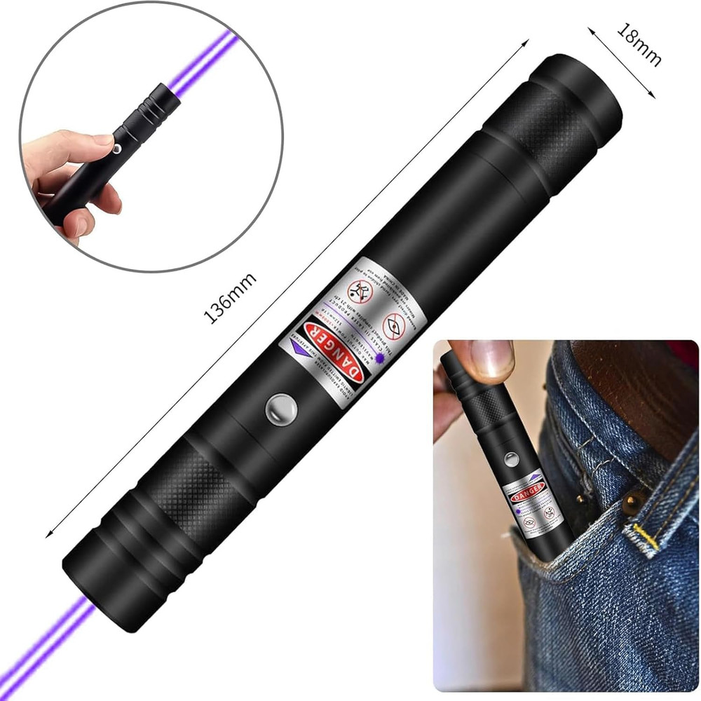Purple Laser Pointer, High Power Laser Pointer, Suitable for Tv/Led/Lcd Screen D