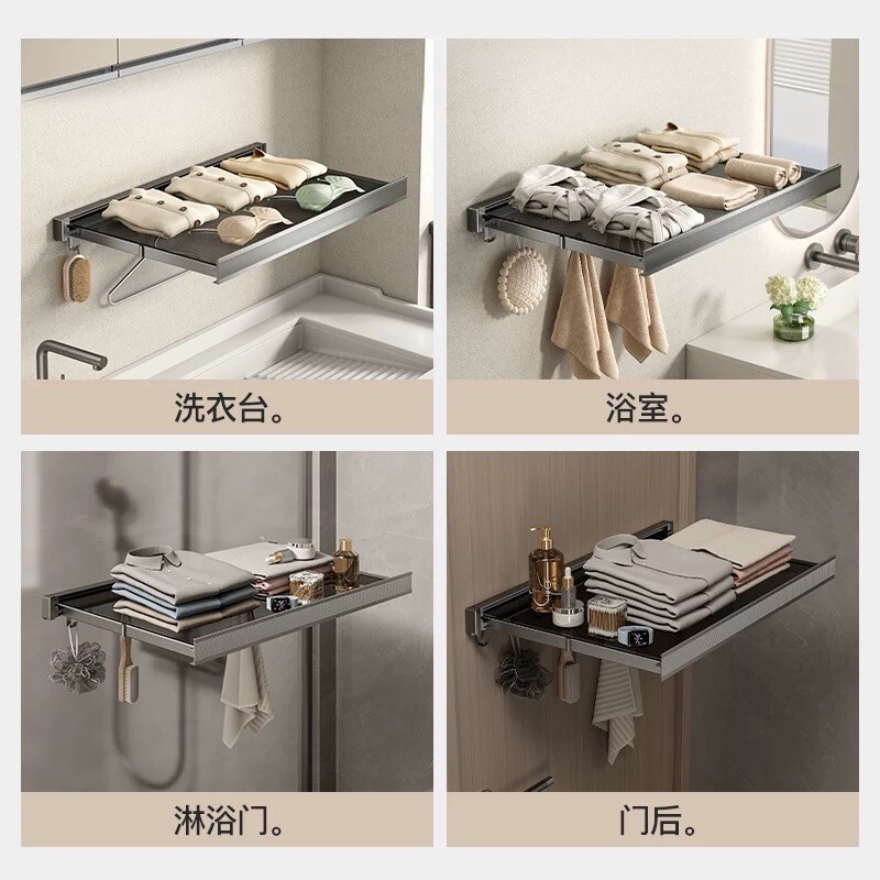 Balcony drying rack window space aluminum drying net