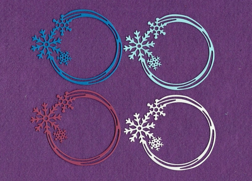 SNOWFLAKE FRAME # 2 die cuts scrapbook cards