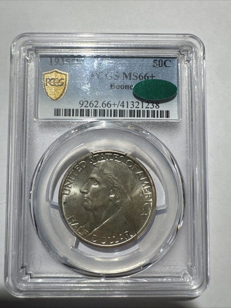 1936-D Boone Commemorative Half Dollar PCGS MS66+ CAC
