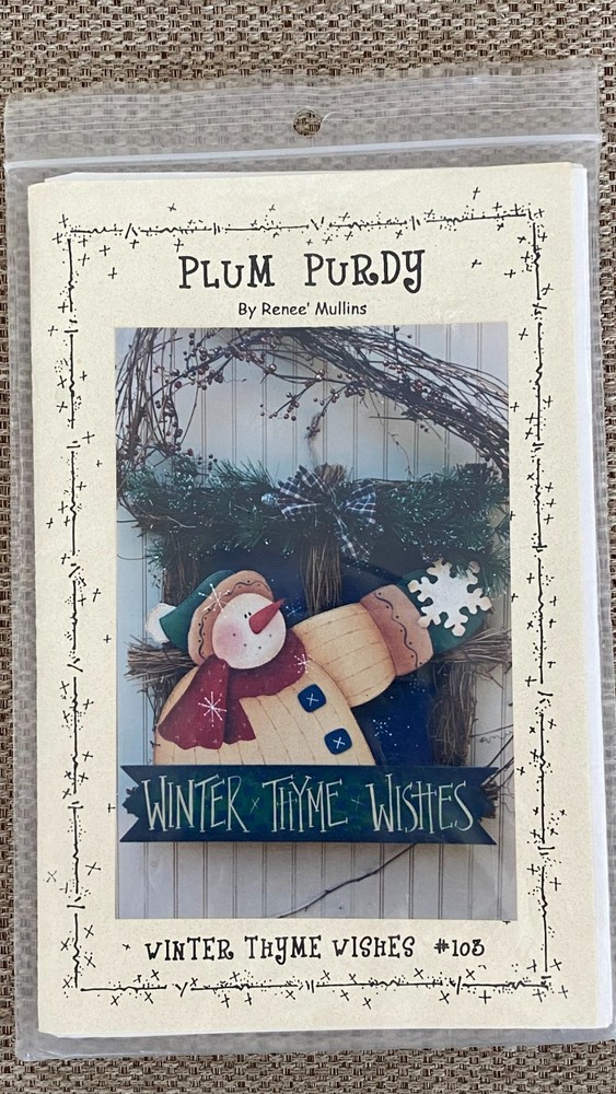 Plum Purdy Designs WINTER TIME WISHES #103 Pattern/Instructions 2001 NIP