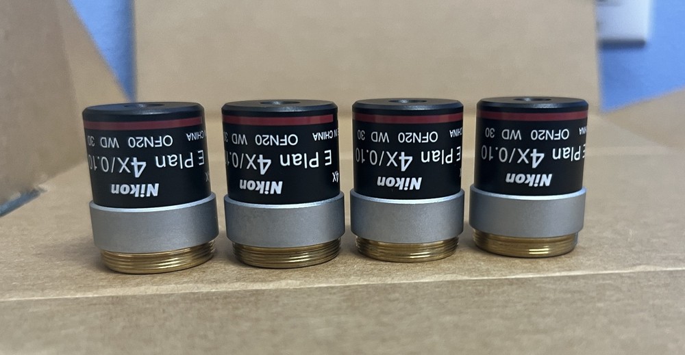 Nikon E Plan 4X/0.10 ♾/ - WD 30 Microscope Lens Objective MRP70040