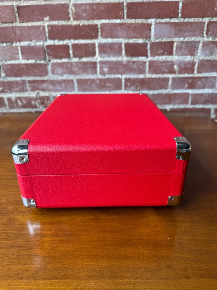 Open Box- Cruiser Plus Portable Turntable with Bluetooth In/Out - Red