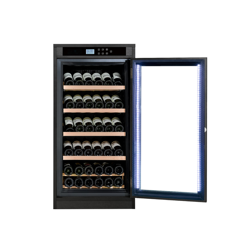 7.6 ft3 LED Touch Screen Display Constant Temperature Black Grape Wine Cooler