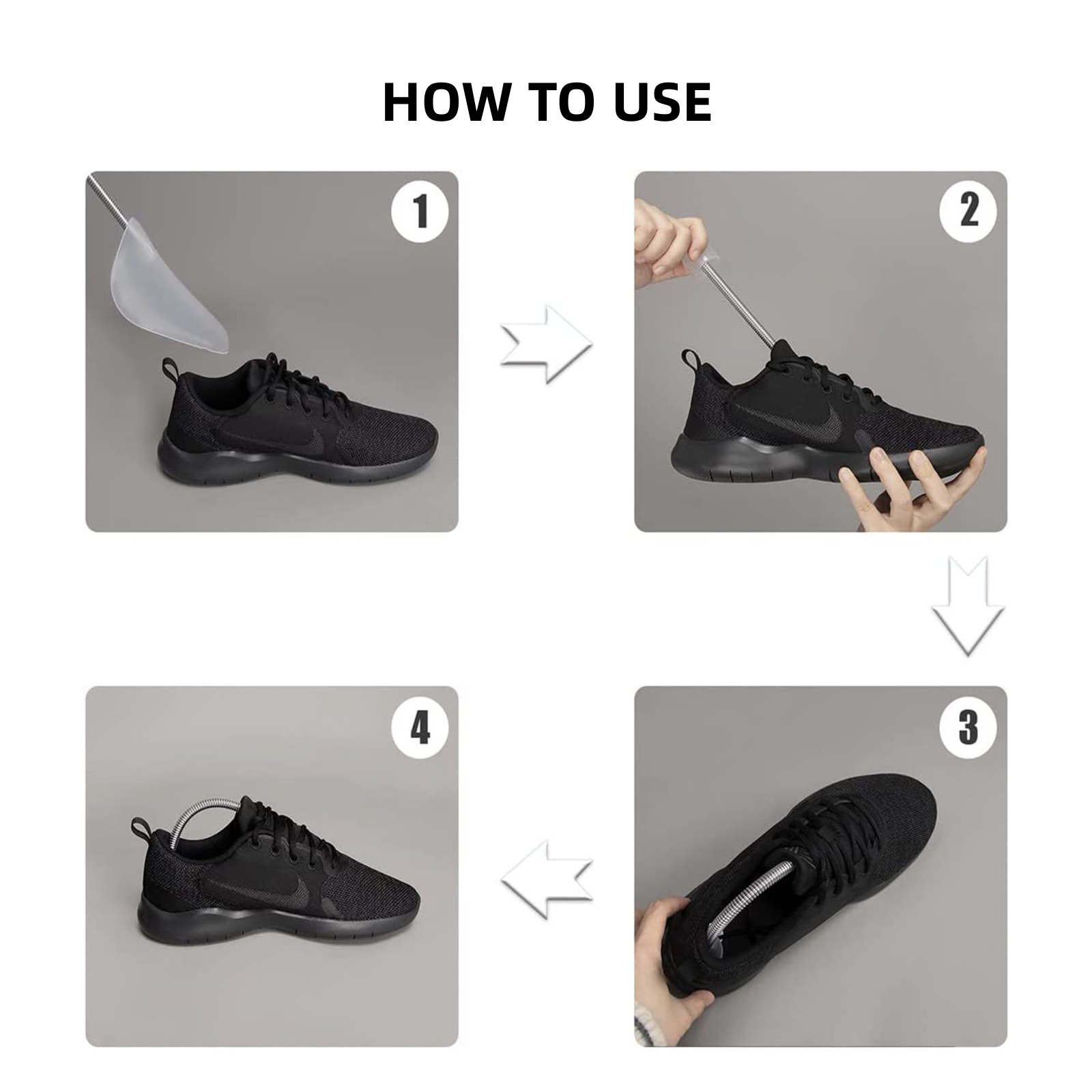 1-2 Pairs Adjustable Plastic Spring Men Women Shoe Trees Shaper Keeper Stretcher