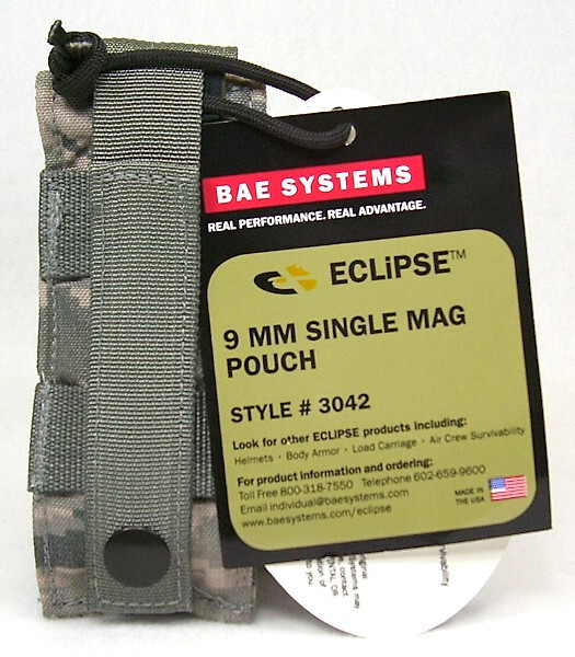 BAE ECLiPSE MOLLE Single 9mm Double Stack Pistol Mag Pouch- ABU camo