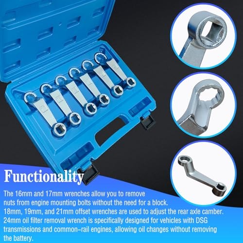Engine Motor Mount Socket Rear Camber Adjusting Wrench Suitable for Most 6PCS
