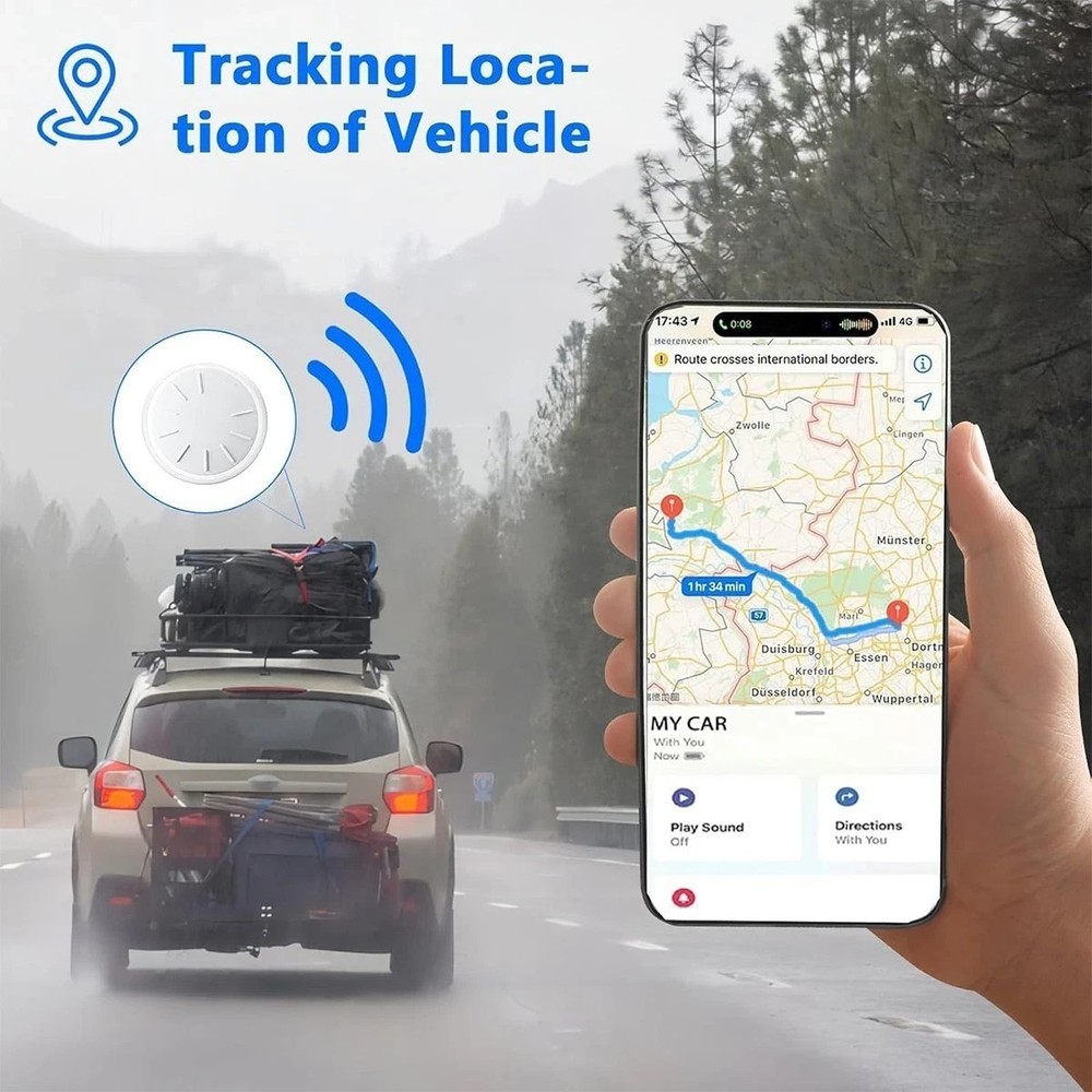 GPS Tracker for Vehicles, 1PCS Car Tracking Device, Mini Hidden HMTAG