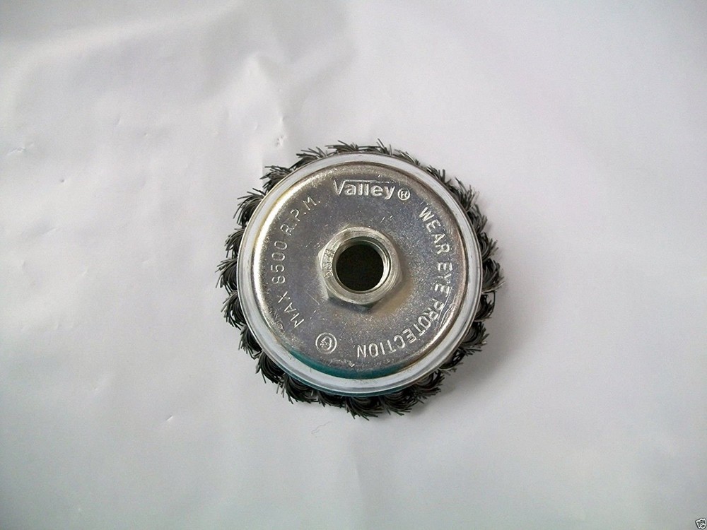 3" Knotted Wire Cup Brush, Coarse, 5/8"-11 Thread