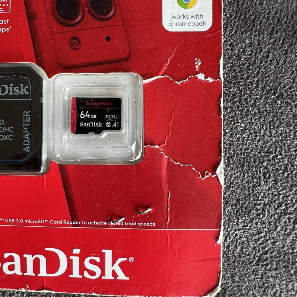 SanDisk 64GB ImageMate microSDXC UHS-I Memory Card Adapter Open Box