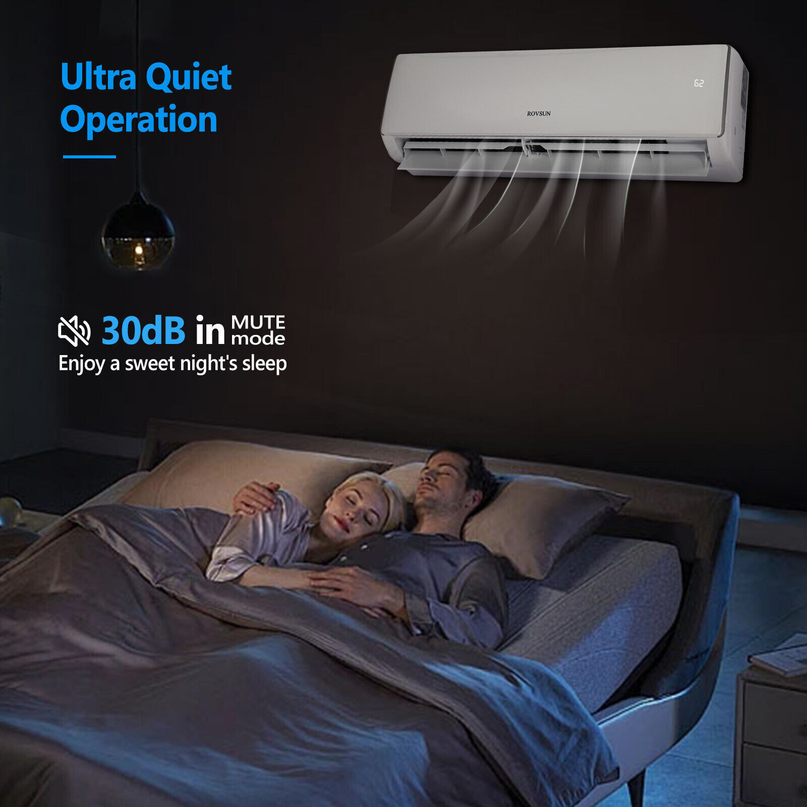 11000 BTU Inverter Ductless Air Conditioner & Heat Pump WiFi Mini Split Kit 115V