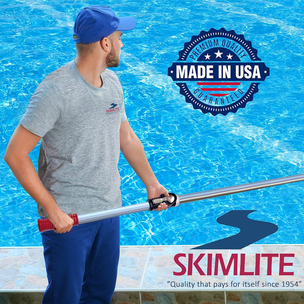 Snaplite Telescopic Pool Pole 16 Ft Adjustable Cleaning Poles Push Button Lock L