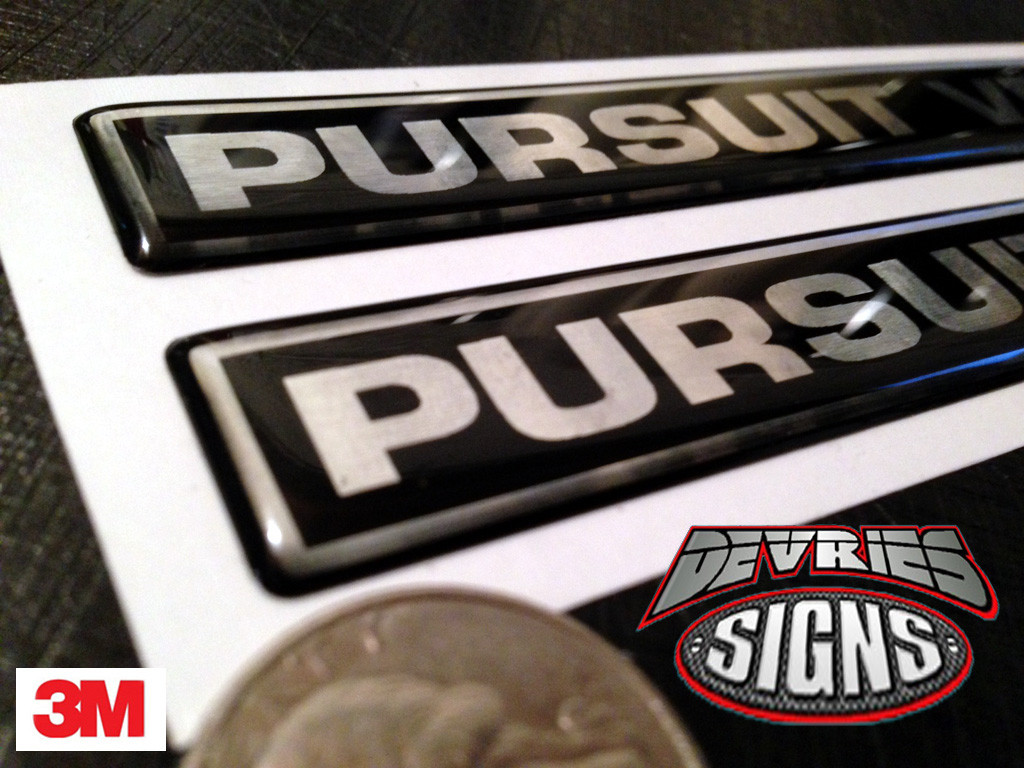 Domed FIRE INTERCEPTOR PURSUIT VEHICLE emblems fire fighter badges 3M