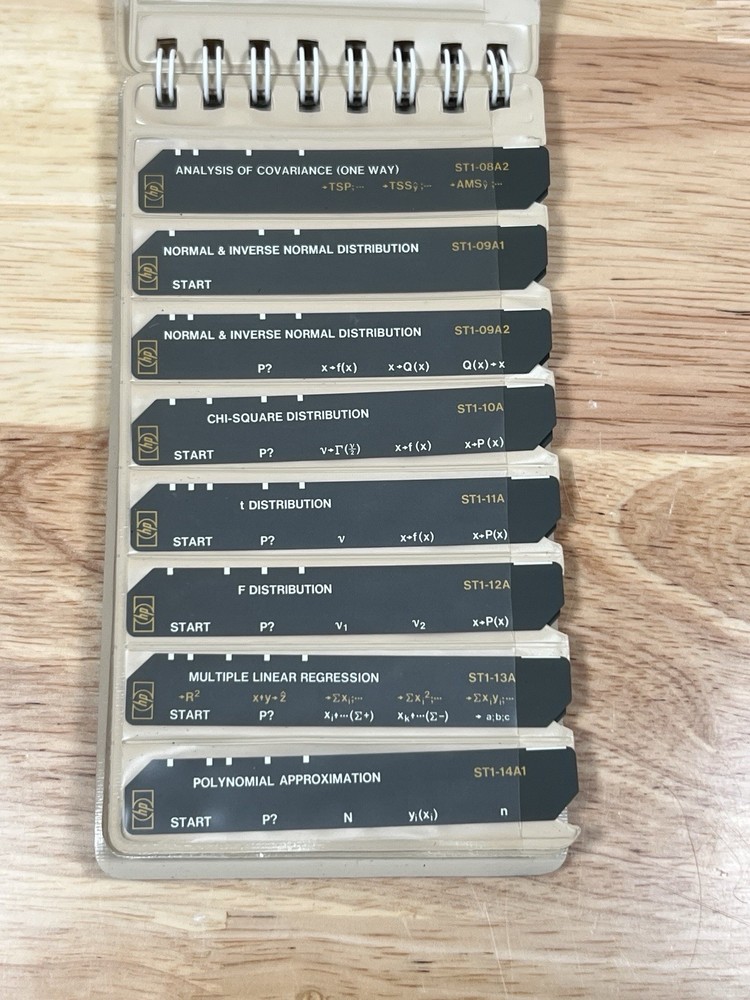 Hewlett Packard HP-67 97 Calculator Stat Pac 1 Program Magnetic Cards Complete