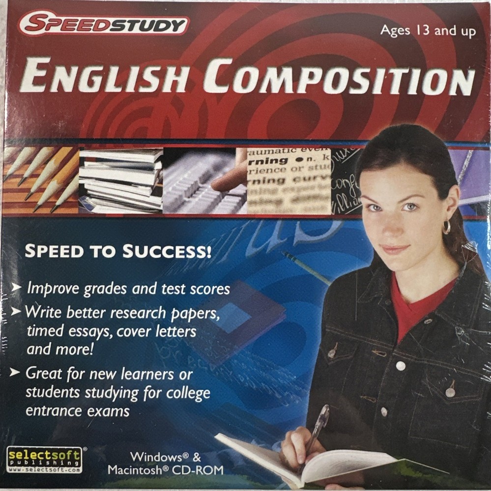 SPEEDSTUDY  English Composition for PC, Mac New Sealed