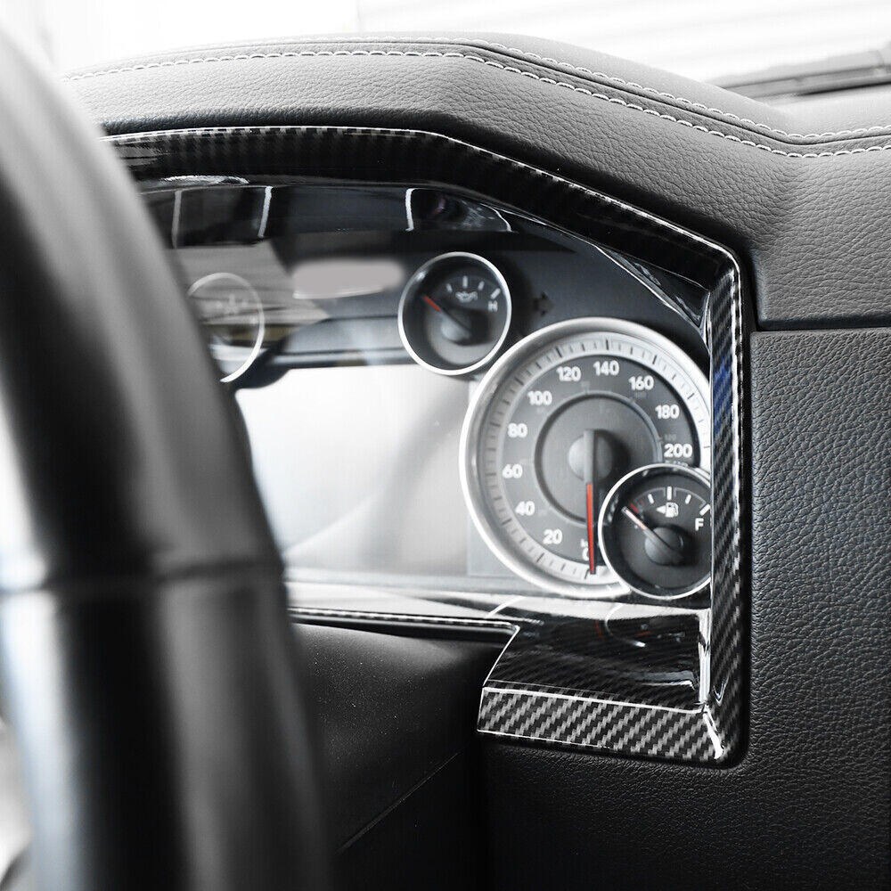 2x Carbon Fiber Steering Wheel Cover & Dashboard Panel Trim For Ram 1500 2012-17