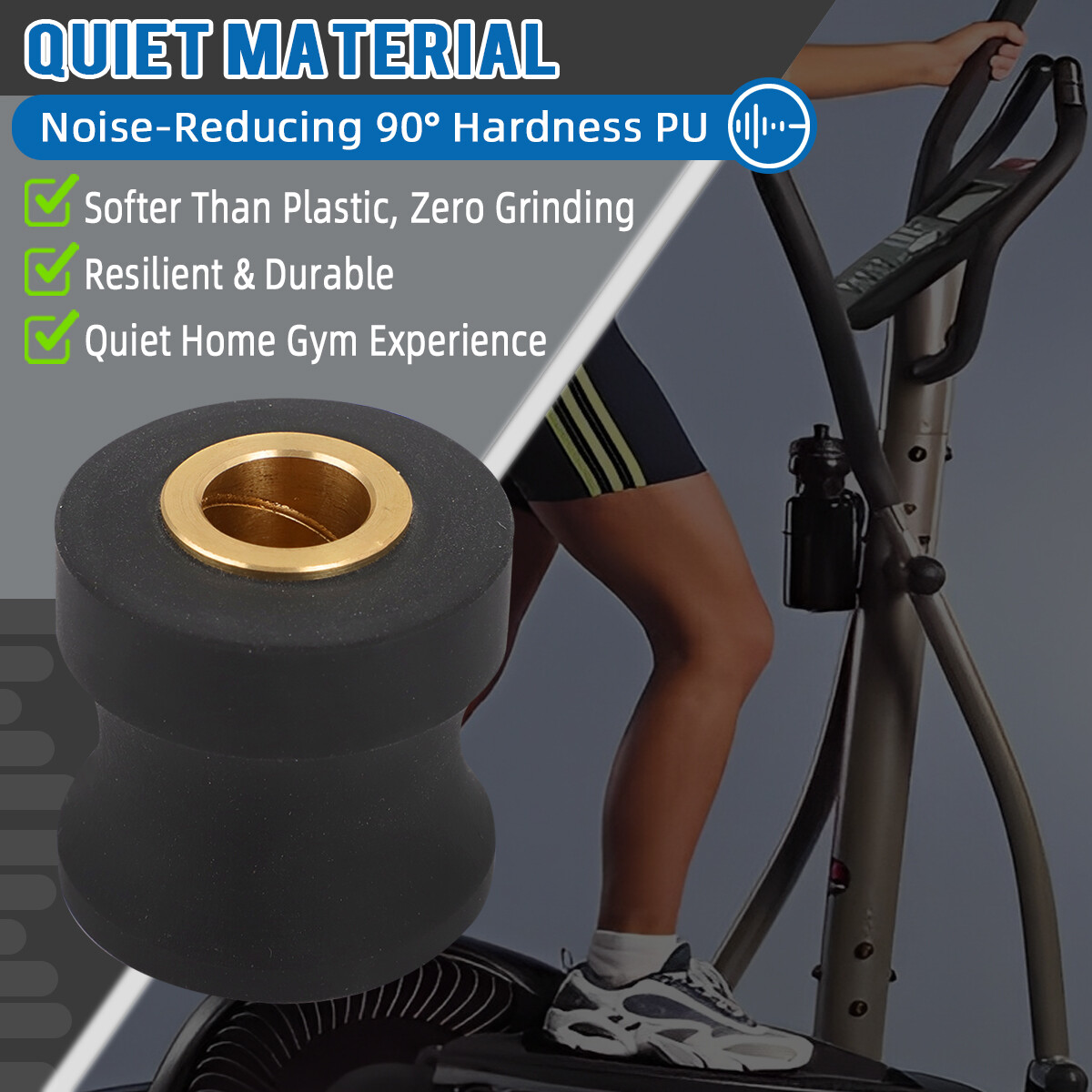 For Eclipse 1100HR/A Elliptical Exercise Machine 1100hr Parts Roller Wheels 44mm